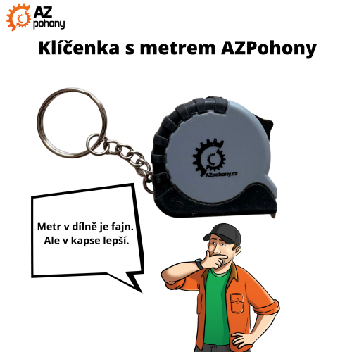 Klíčenka s metrem AZPohony – rychlé měření kdekoliv